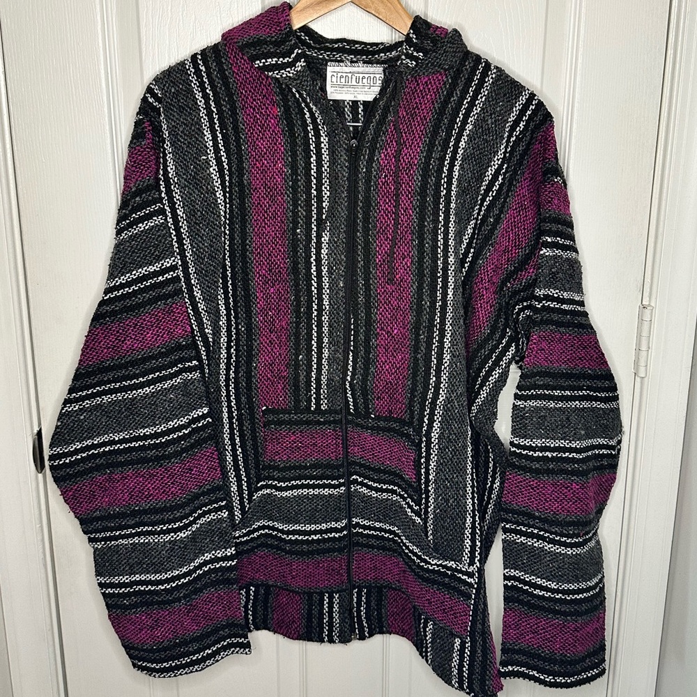 NWT Old School Baja Zippered Hooded Jacket